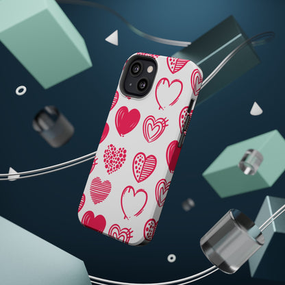 Funky Pink Hearts – MagSafe iPhone Case