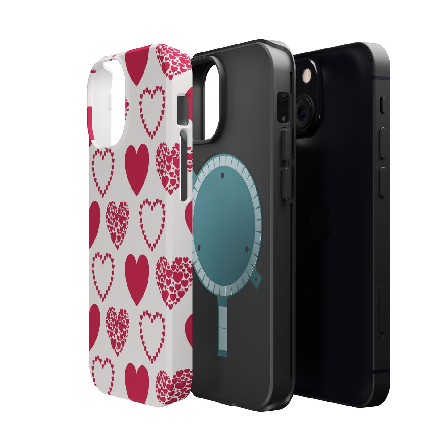 Clustered Pink Hearts MagSafe iPhone Case