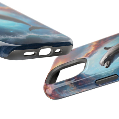 Cosmic Dolphin Space Vibes - MagSafe-Compatible Case