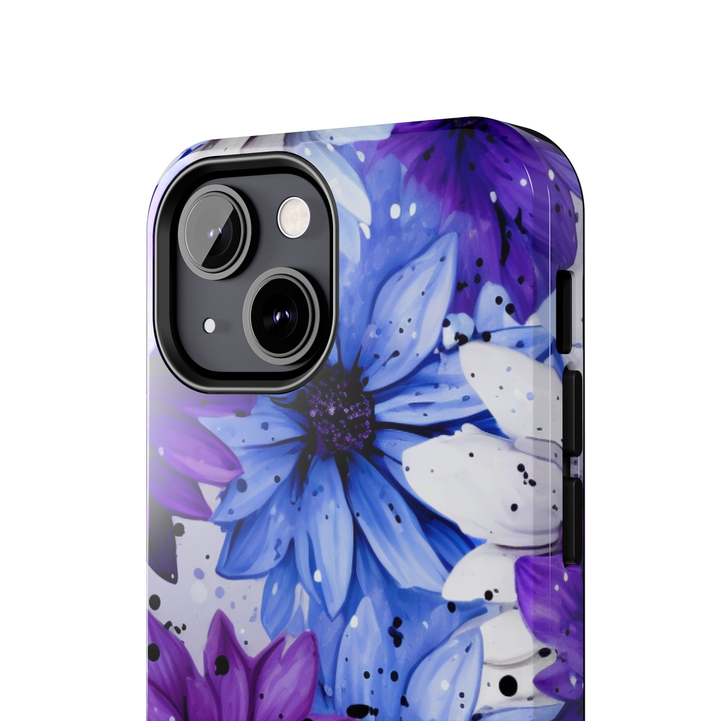 Vibrant Purple & Blue Floral Splash - iPhone Series Case