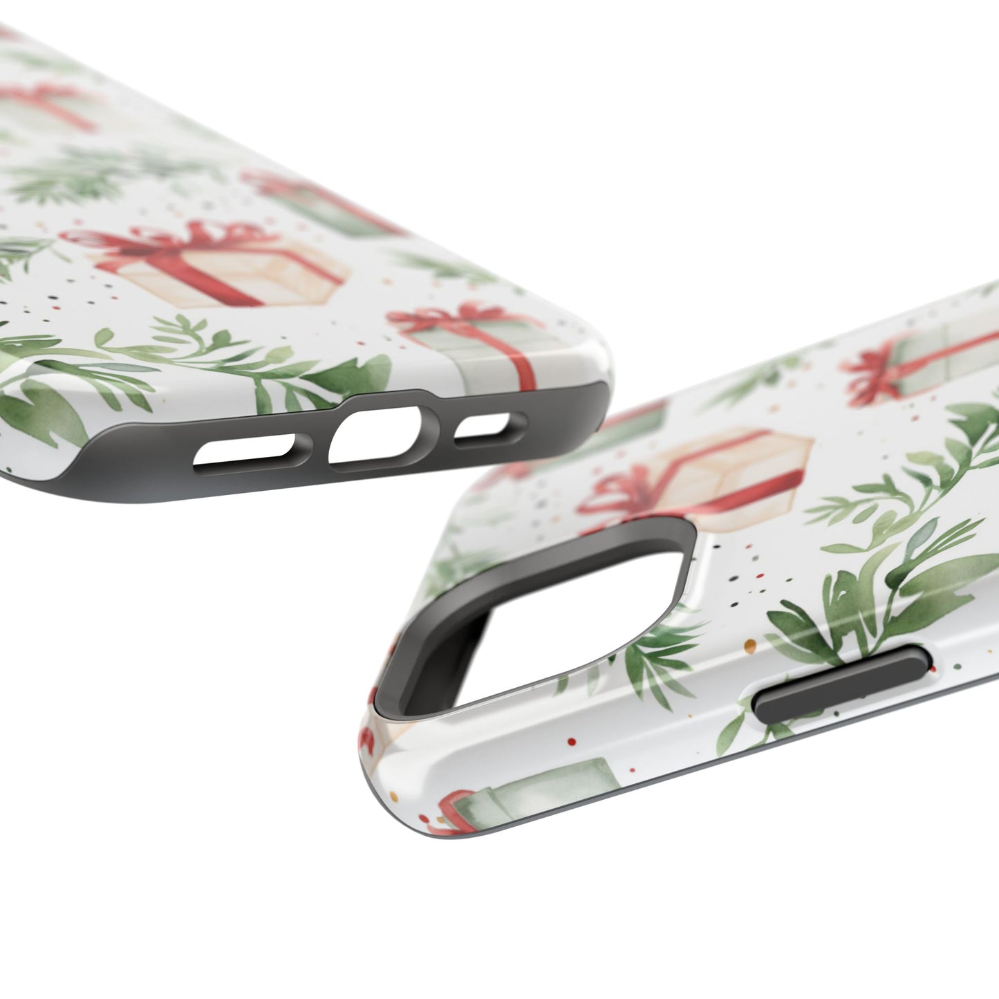 Watercolor Holiday Gifts & Greenery - MagSafe iPhone Series Case