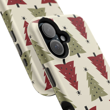 Retro Christmas Trees Pattern - MagSafe iPhone Series Case