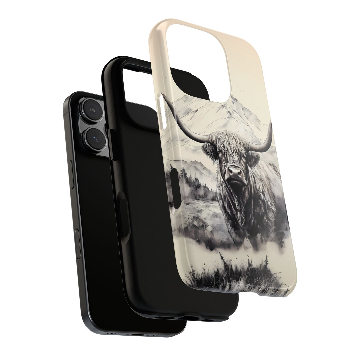 Highland Cow Western iPhone Case