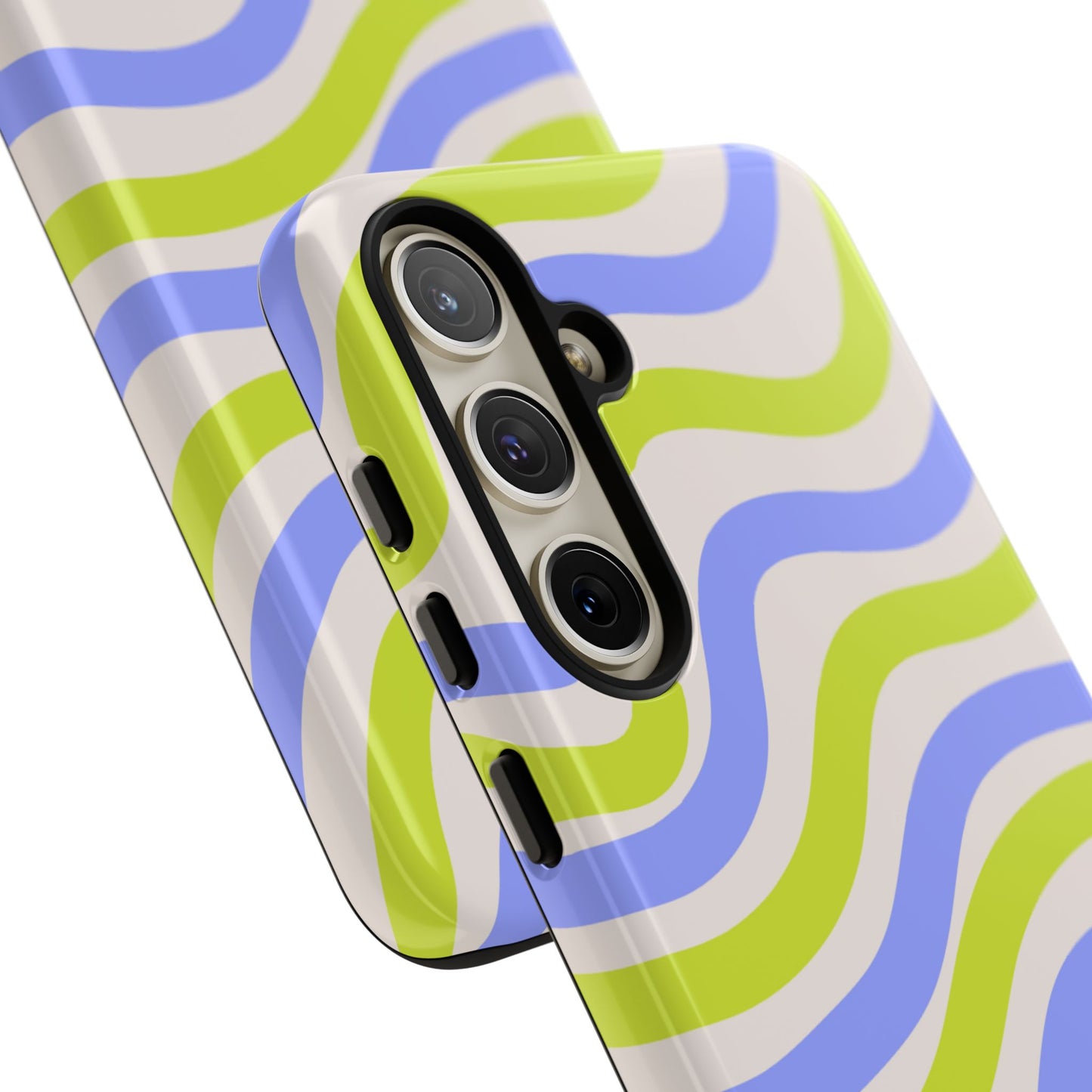 Neon Wave Samsung Galaxy Case – Bold Dual-Layer Protection with 70s-Inspired Vibe