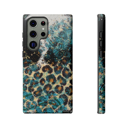 Turquoise Paisley Cowhide Leopard - Samsung Galaxy Series Case