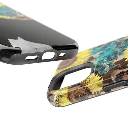 Rustic Sunflower Leopard Glam - MagSafe iPhone Series Case