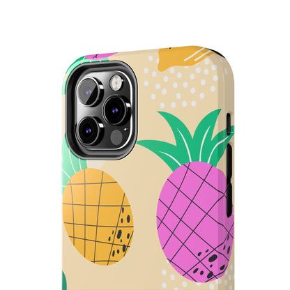 Tropical Pop iPhone Case – Fun Pineapple & Lemon Design with Vibrant Summery Colors