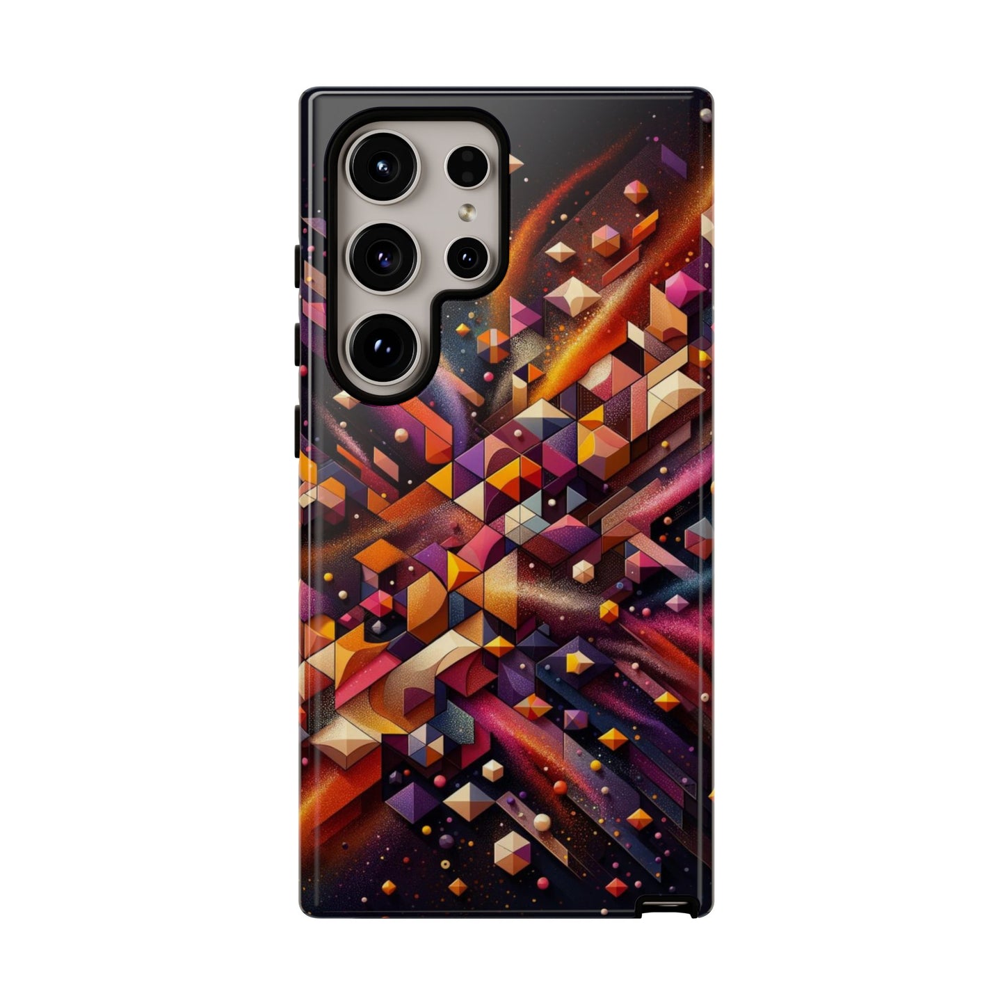 Vibrant Geometric Case | Futuristic Cosmic Art