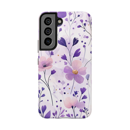 Purple Floral Bliss Samsung Galax Case – Delicate Blossom Design