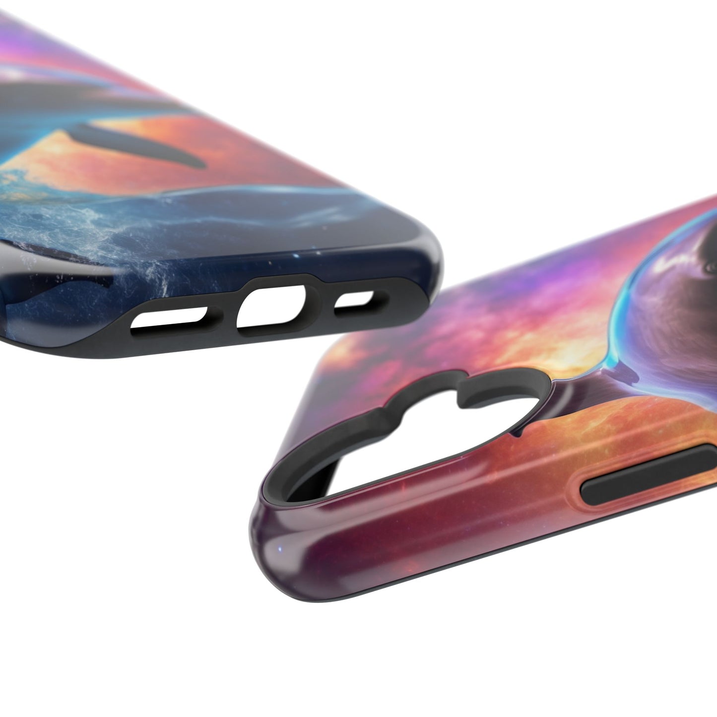 Cosmic Dolphin Galaxy Art - MagSafe-Compatible Case