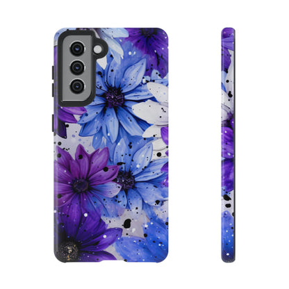 Vibrant Purple & Blue Floral Splash - Samsung Galaxy Series Case