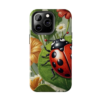 Ladybug Garden iPhone Case – Blooming Floral Art