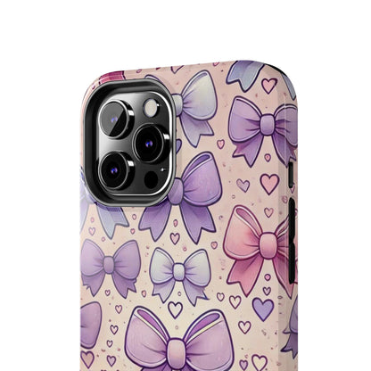 Pastel Bow iPhone Case - Cute Girly Pattern Protective Cover