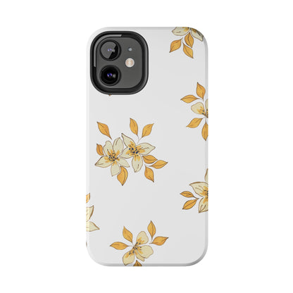 Delicate Yellow Blossom iPhone Case – Minimalist Floral Design with Matte Finish