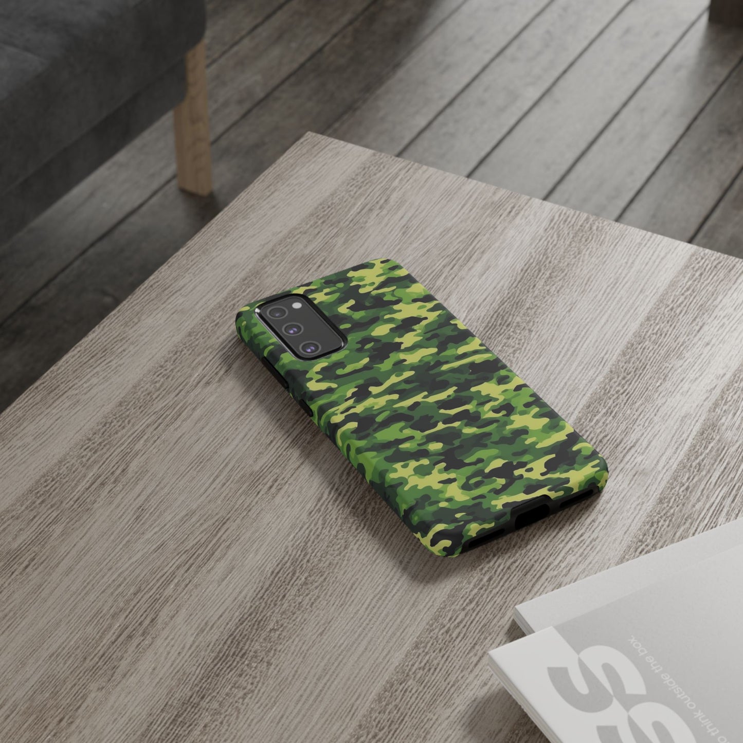 Green Woodland Camouflage – Samsung Galaxy Case, Tough Drop-Proof Design