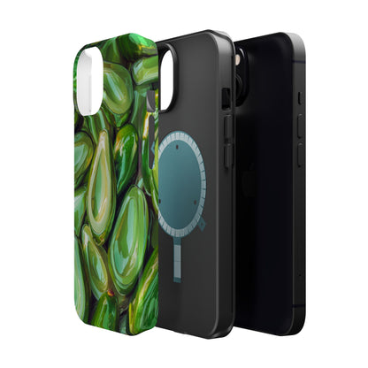 Glossy Avocado MagSafe iPhone Case – Sleek Green 3D Fruit Design, Durable and Stylish