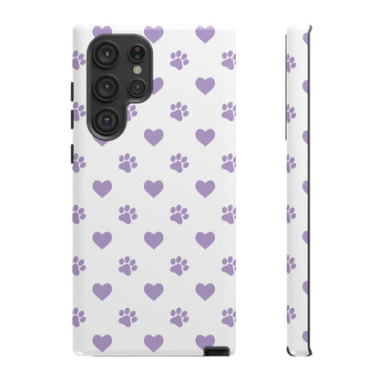 Paw Prints & Hearts – Samsung Galaxy Case, Cute and Durable Design