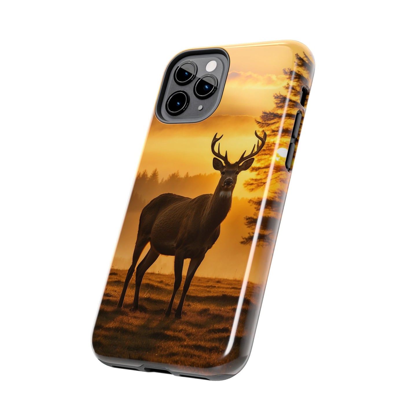 Sunset Majesty: Regal Stag – iPhone Case