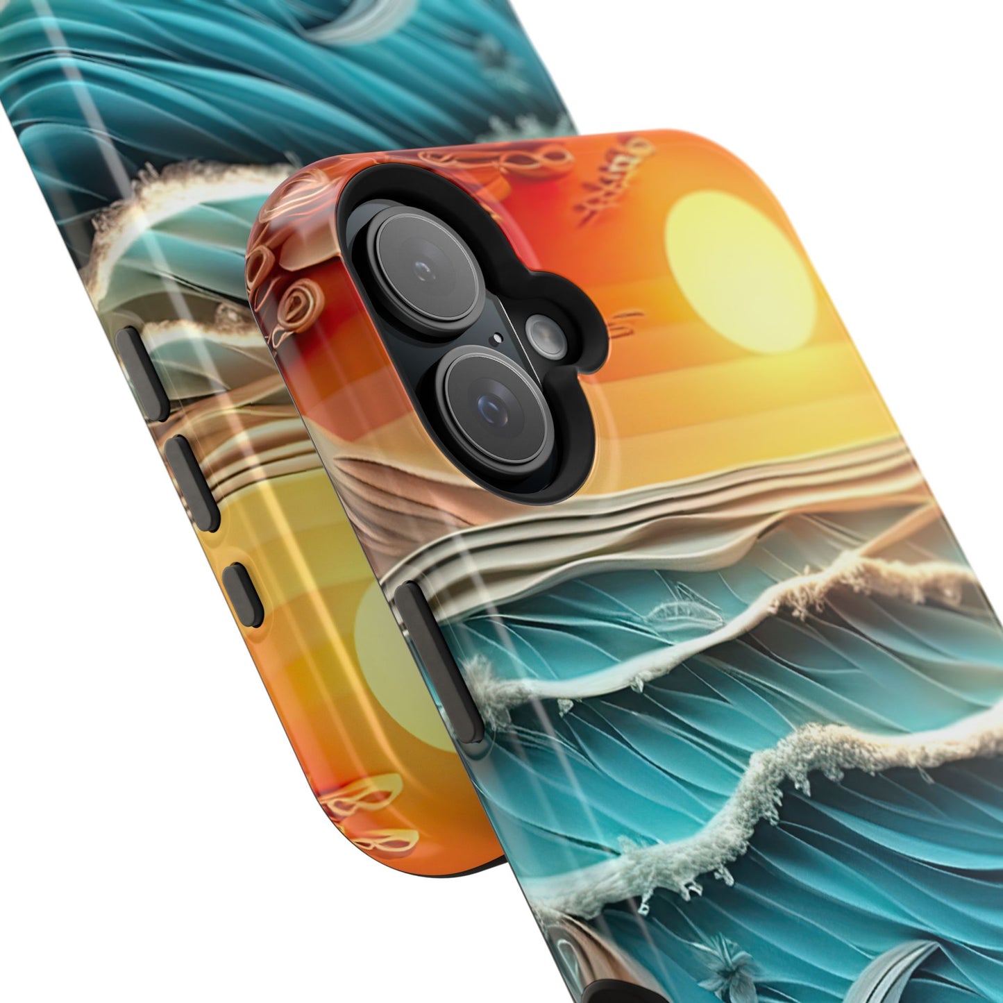 Tropical Sunset Paper Art Ocean – iPhone Series Case