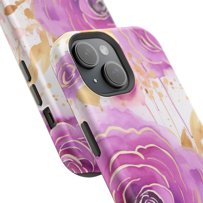 Radiant Purple & Gold Floral - MagSafe iPhone Series Case