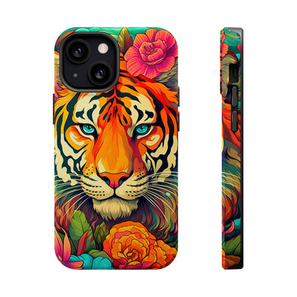 Fierce Rainbow Tiger Art - MagSafe iPhone Case