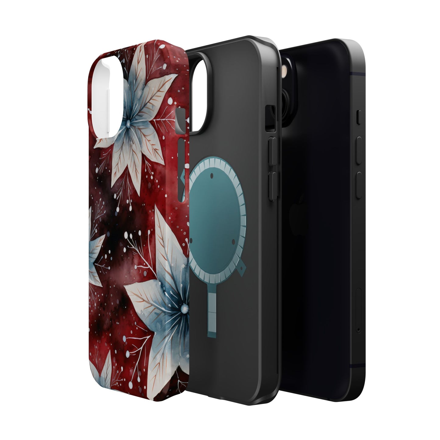 Winter Bloom Poinsettia – MagSafe iPhone Case