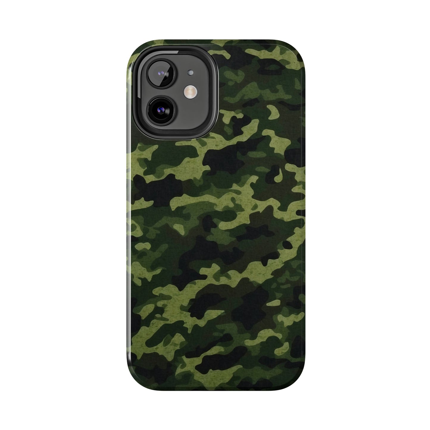 Dark Green Camouflage – iPhone Case, Rugged and Slim Design