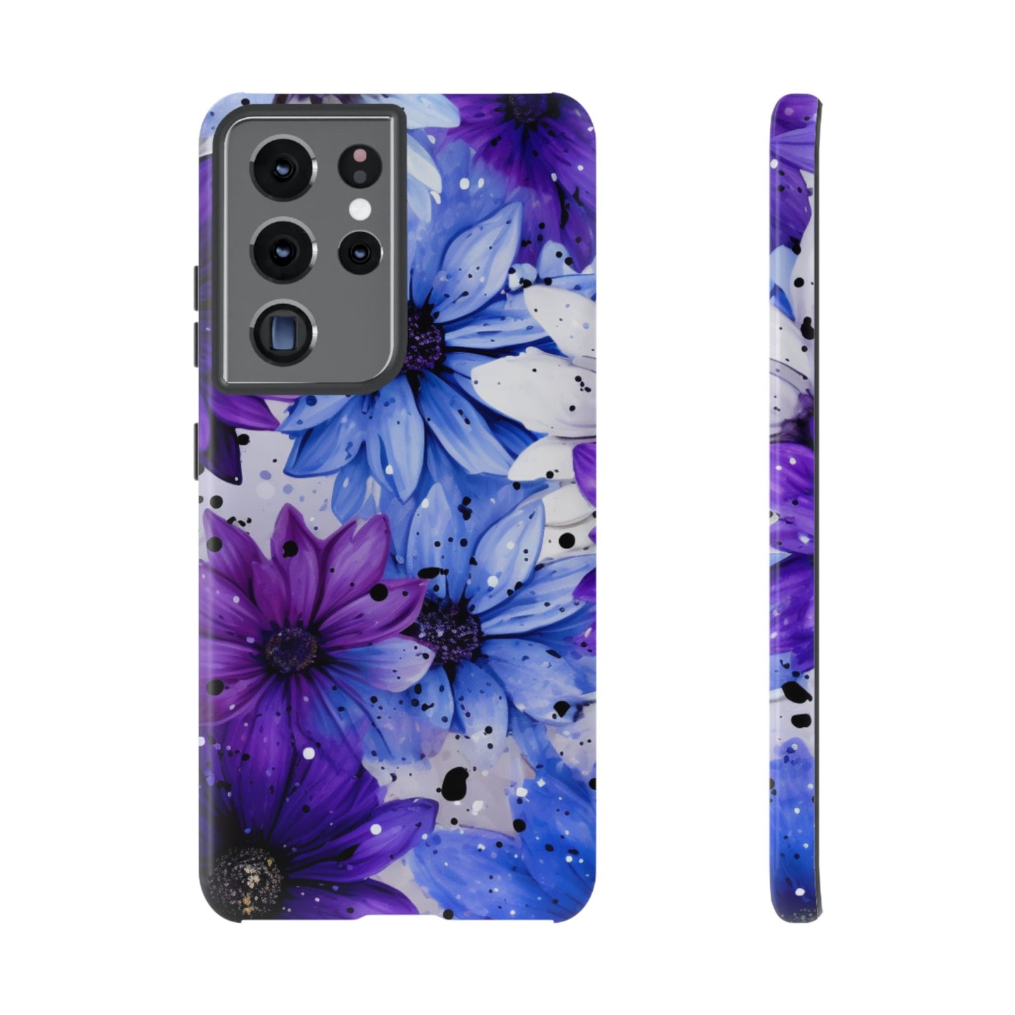 Vibrant Purple & Blue Floral Splash - Samsung Galaxy Series Case