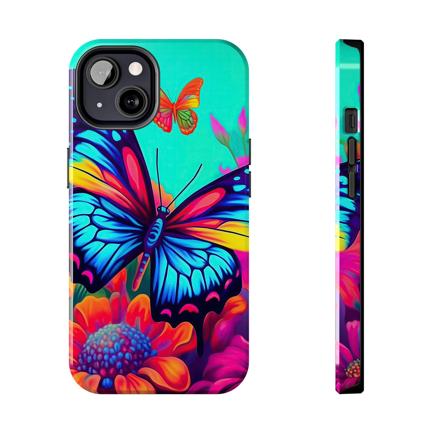 Vivid Butterfly & Floral Burst - iPhone Series Case