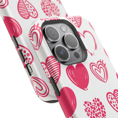 Funky Pink Hearts – MagSafe iPhone Case