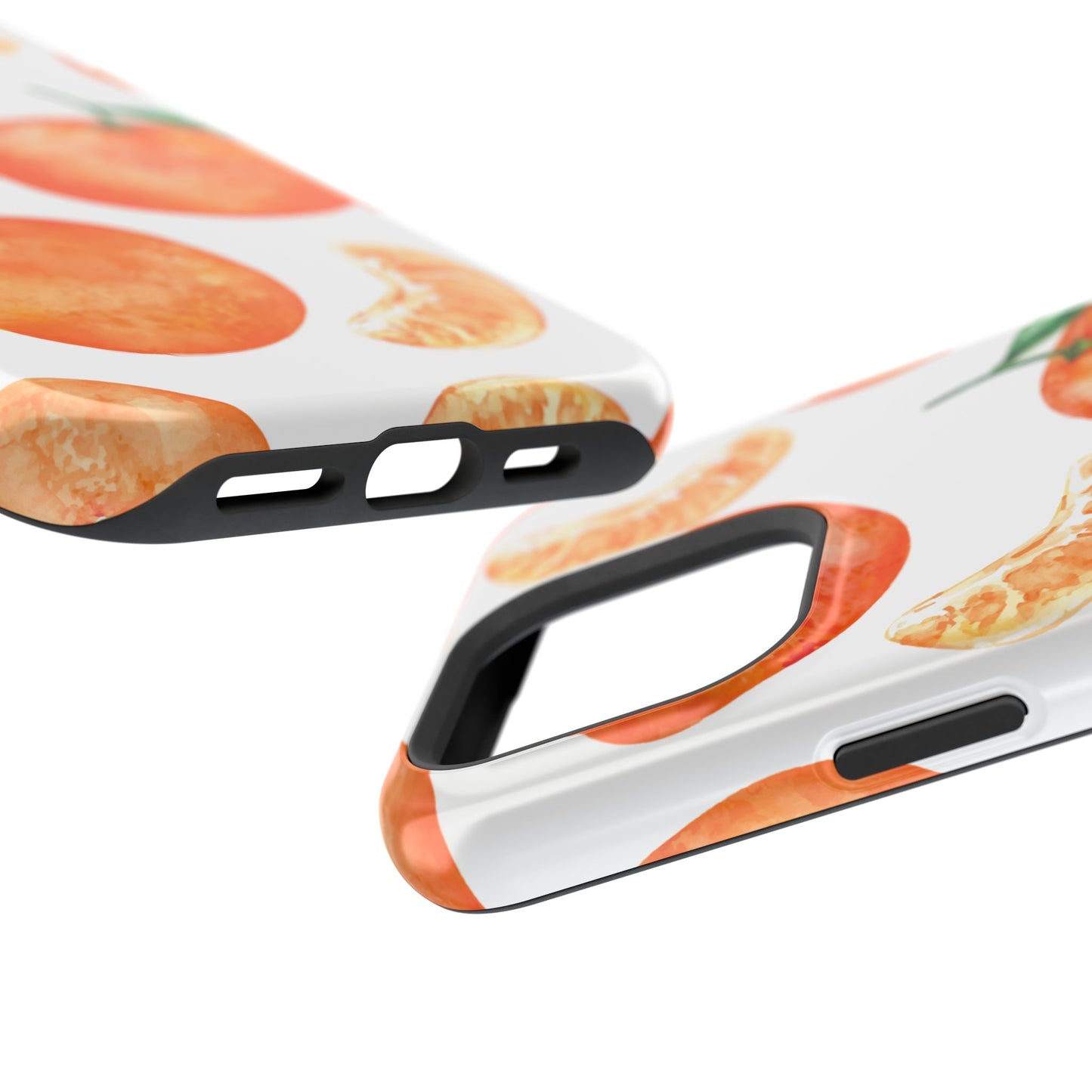 Tangerine Dreams Tough MagSafe iPhone Case – Watercolor Orange Design, Shockproof Dual Protection