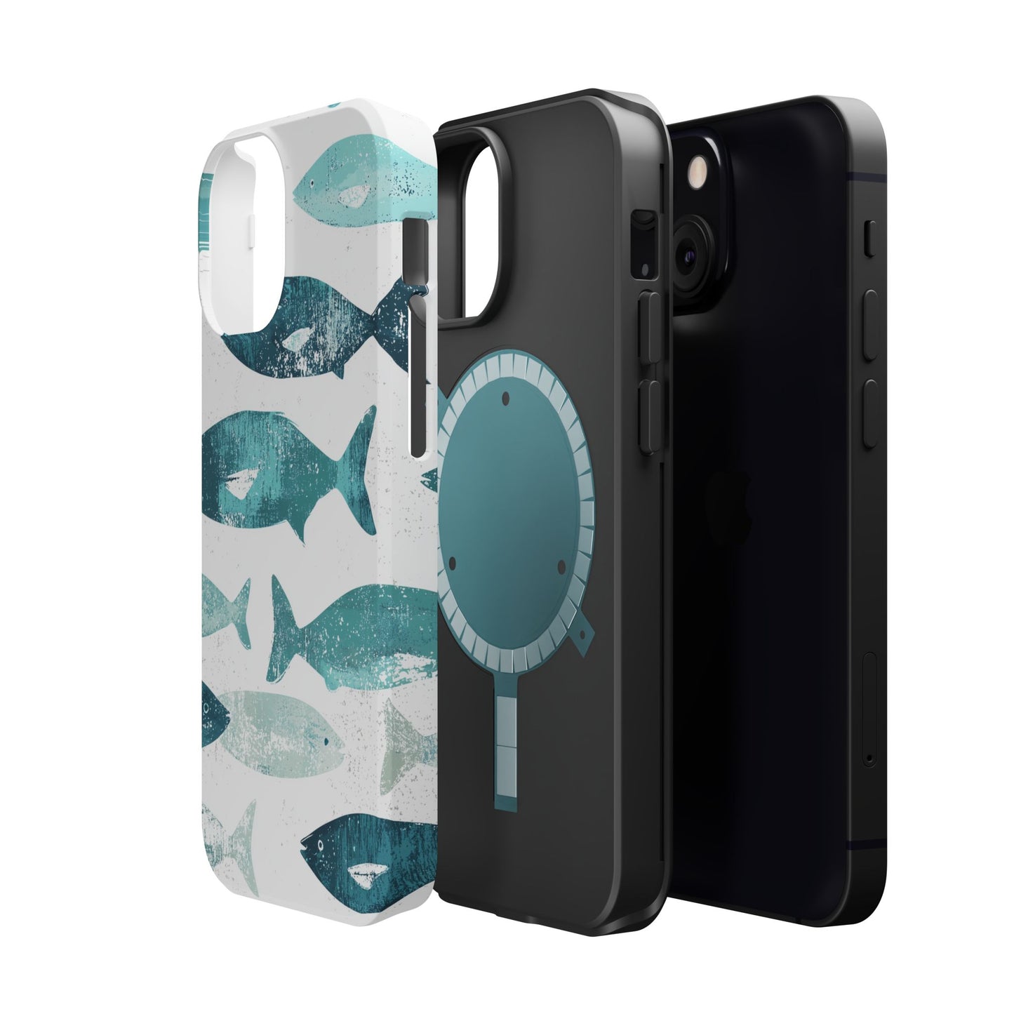 Vintage Blue Fish Print - MagSafe iPhone Series Case