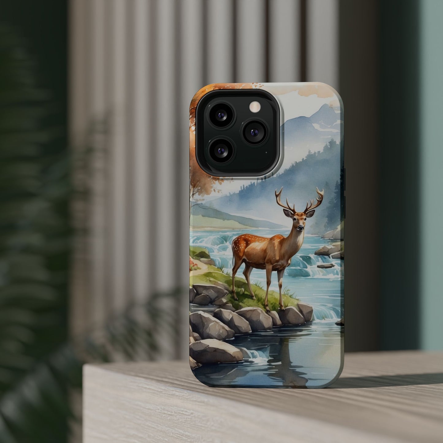 MagSafe-Compatible iPhone Case – Serene Valley Stag