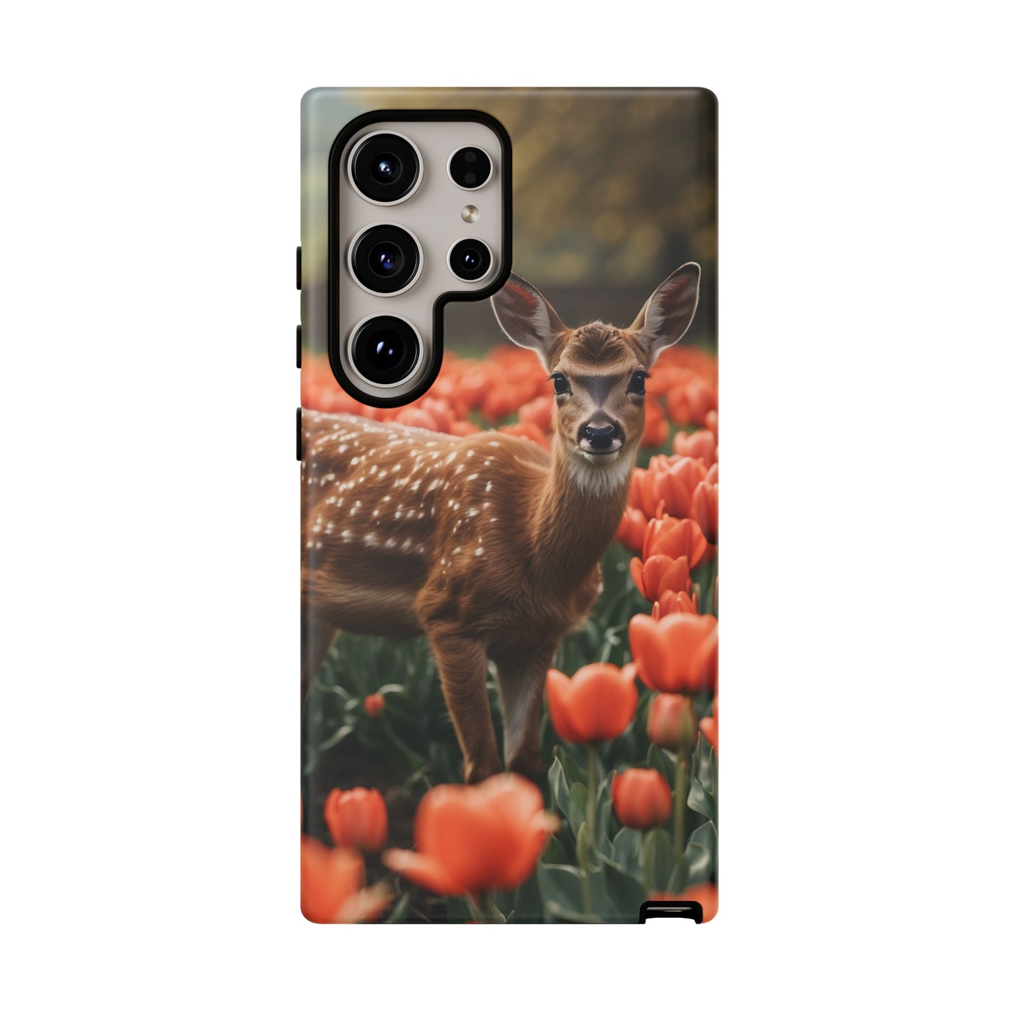 Fawn Among Tulips Samsung Galaxy Case