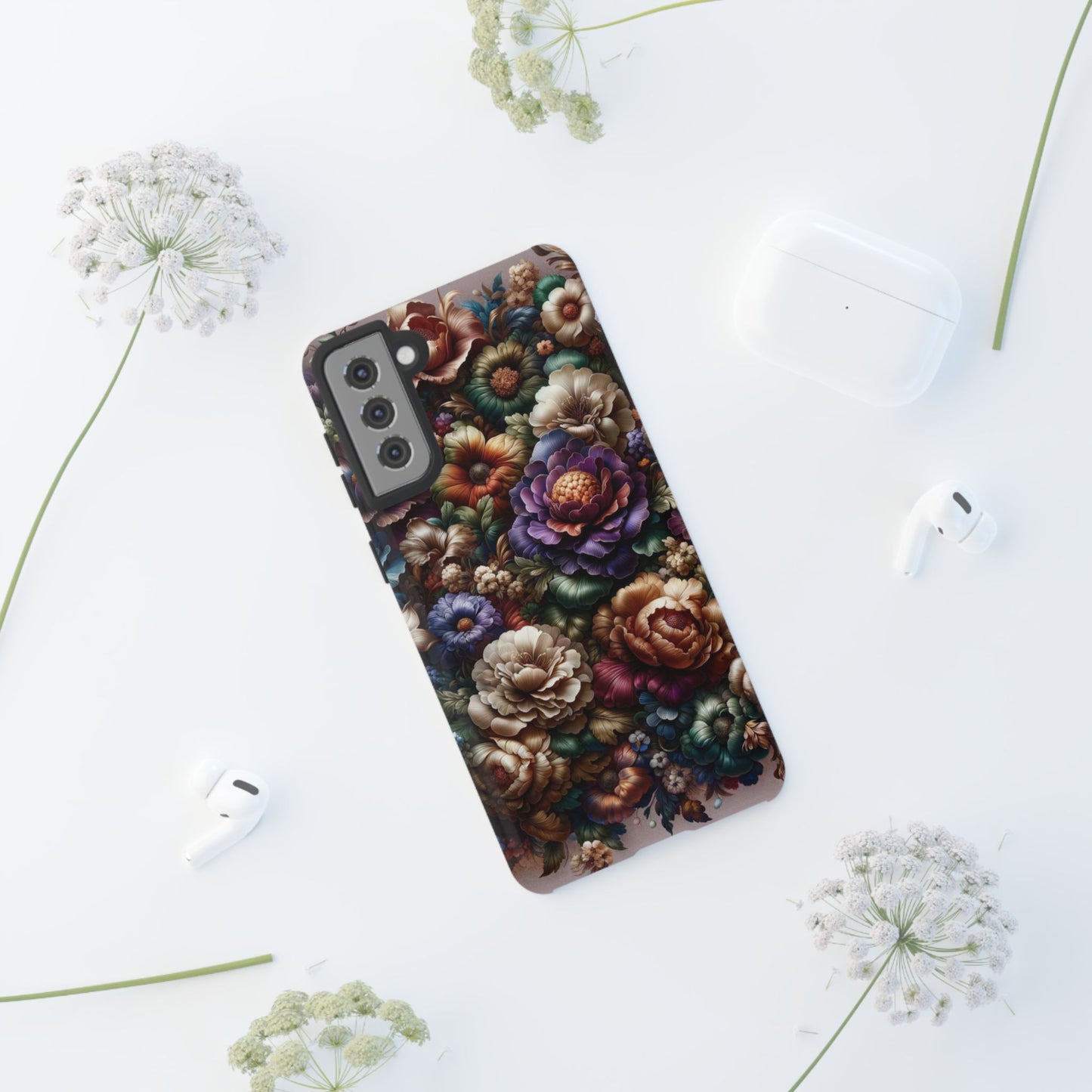 Floral Elegance For Samsung - Protective Dual-Layer Design with Vibrant Full-Wrap Print