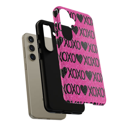 XOXO Glitter Hearts Samsung Case