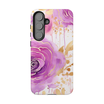 Radiant Purple & Gold Floral - Samsung Galaxy Series Case