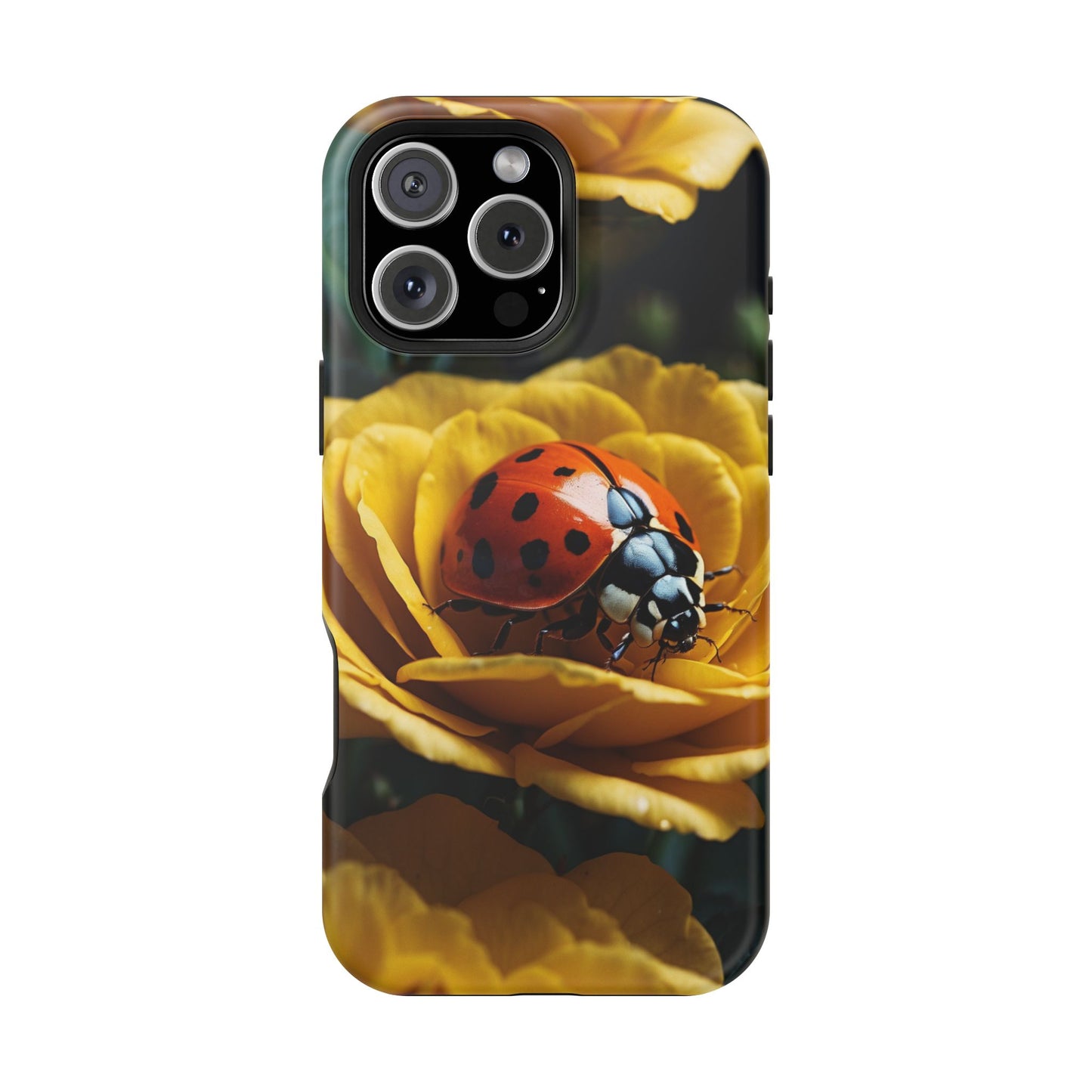 MagSafe iPhone Case: Ladybug on Yellow Petals