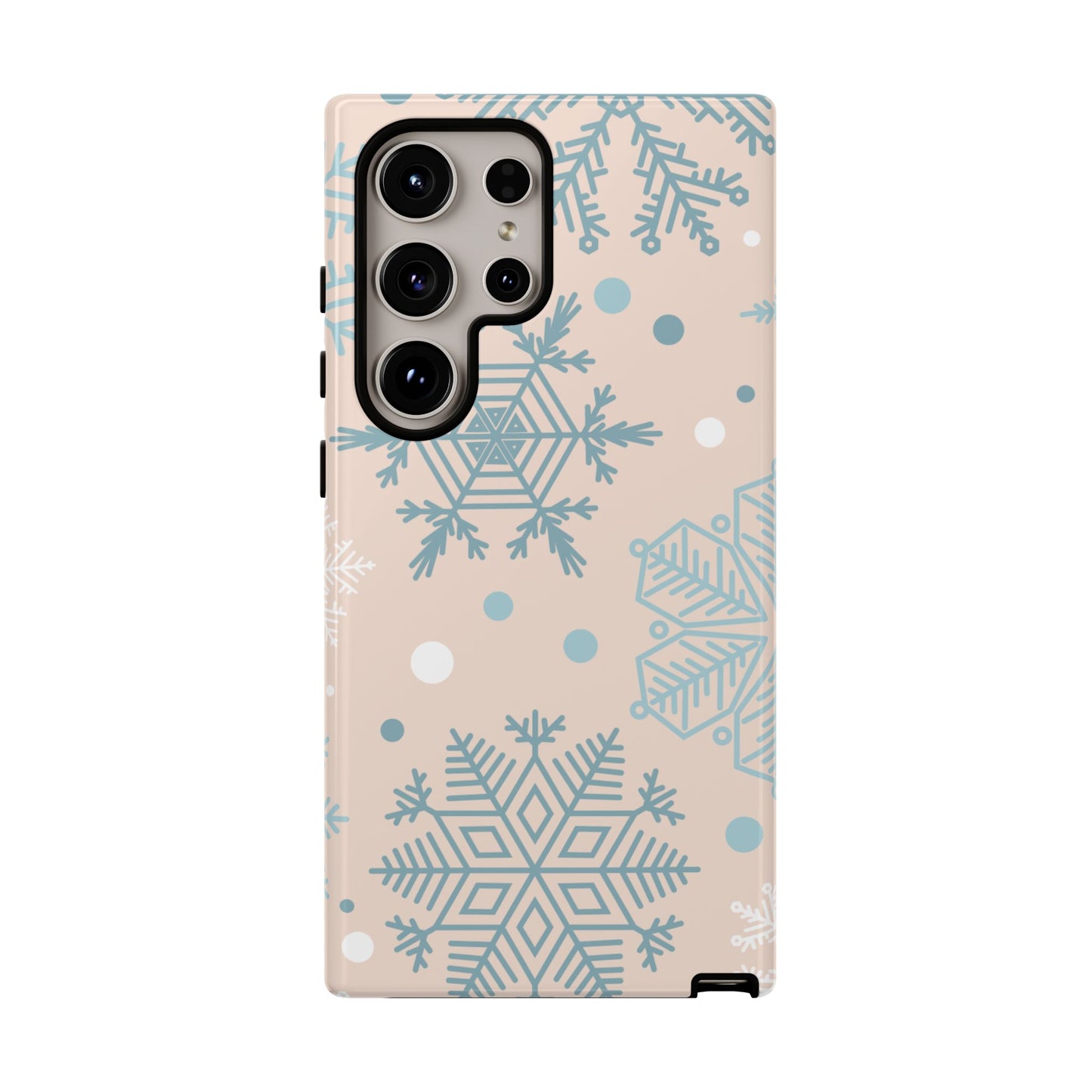 Winter Snowflakes Samsung Galaxy Case – Shockproof, Smooth Matte Finish, Dual-Layer Protection