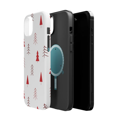 Scandi Red Pine Trees - MagSafe iPhone Series Case