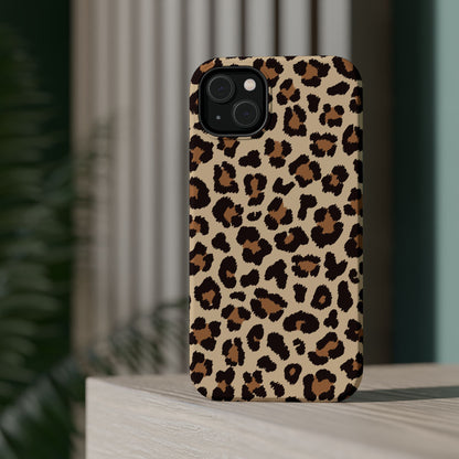 Wild Leopard Print Tough MagSafe iPhone Case – Bold Animal Pattern Design with Dual-Layer Protection