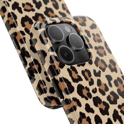 Wild Leopard Print Tough iPhone Case – Bold Animal Pattern Design with Dual-Layer Protection