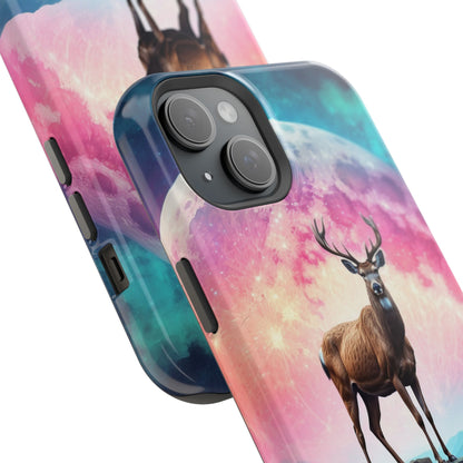 Vibrant Stag in Bloom – MagSafe iPhone Case