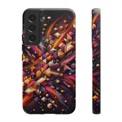 Vibrant Geometric Case | Futuristic Cosmic Art