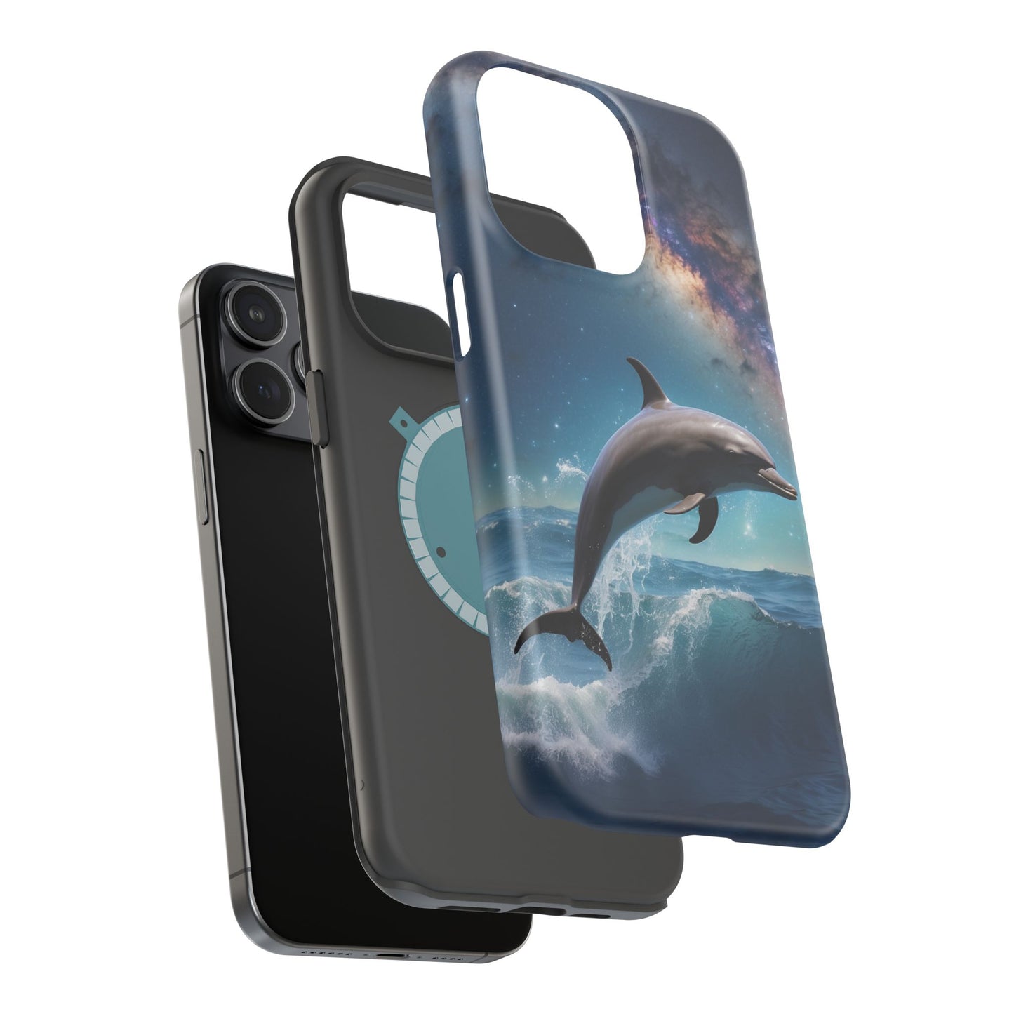 Dolphin Galaxy Splash - MagSafe-Compatible Case