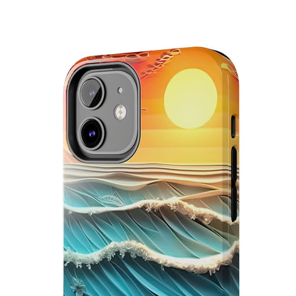 Tropical Sunset Paper Art Ocean – iPhone Series Case