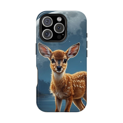 MagSafe-Compatible iPhone Case – Enchanted Fawn Under the Moonlit Sky