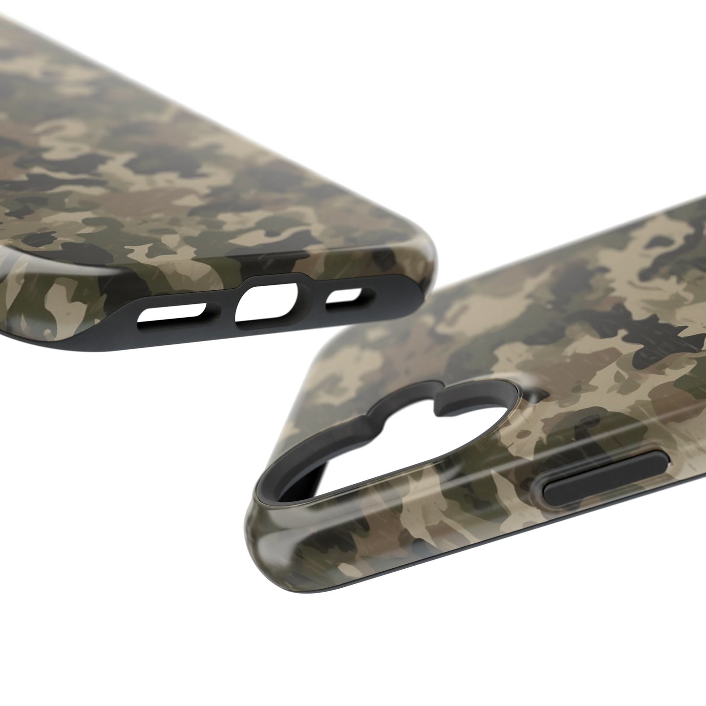 Classic Light Brown Camouflage – MagSafe iPhone Case with Rugged Elegance