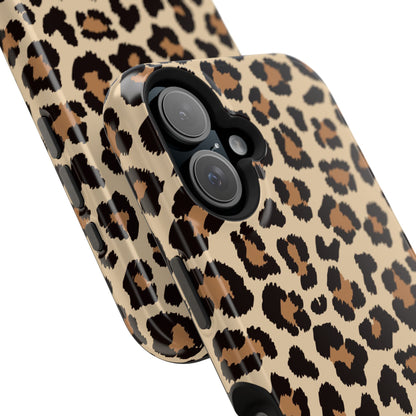 Wild Leopard Print Tough MagSafe iPhone Case – Bold Animal Pattern Design with Dual-Layer Protection