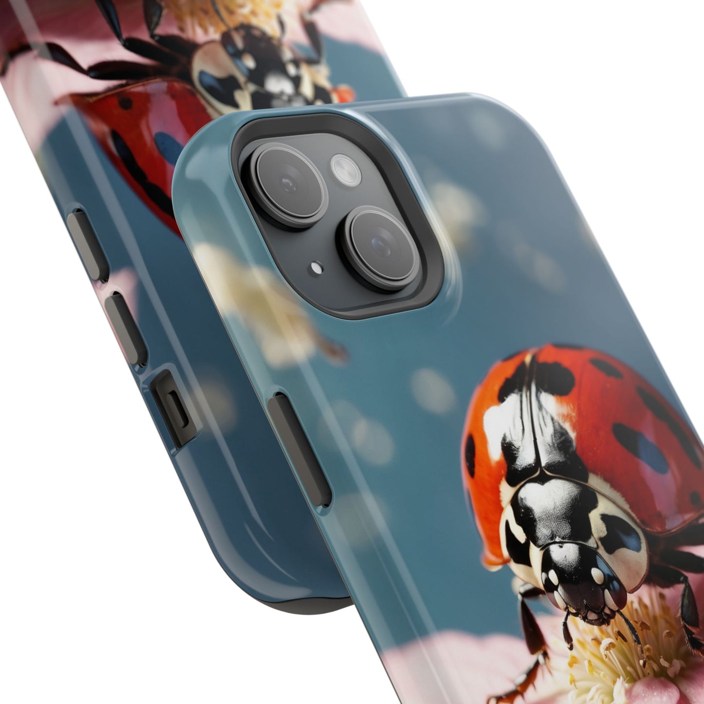 MagSafe iPhone Case: Floral Ladybug Delight